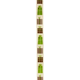 Wstążka Craft-Fun Series Xmas nadruk prezenty 15x3 [mm x m] ecru Titanum (363074)