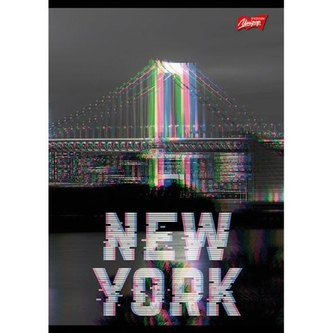 Zeszyt GLITCHED CITY A5 60k. 70g krata Unipap