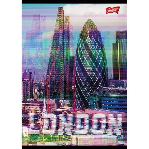 Zeszyt GLITCHED CITY A5 60k. 70g krata Unipap