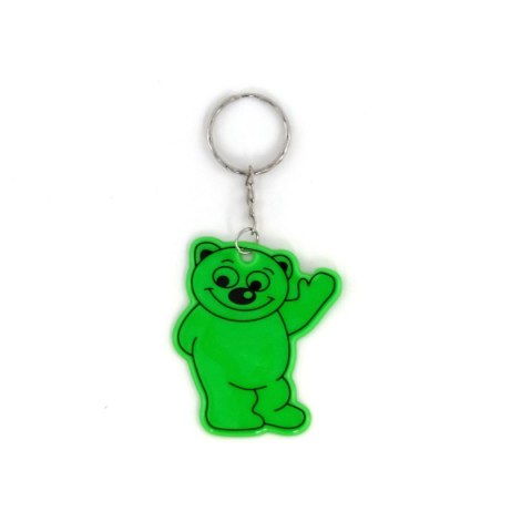 Brelok zawieszka odblaskowa miś, karta 12szt Adar (490154)