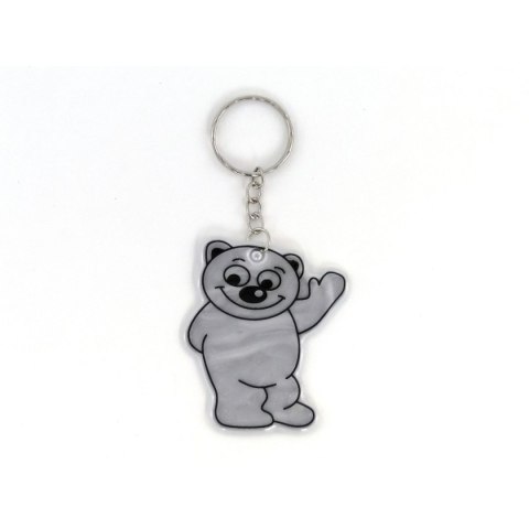 Brelok zawieszka odblaskowa miś, karta 12szt Adar (490154)