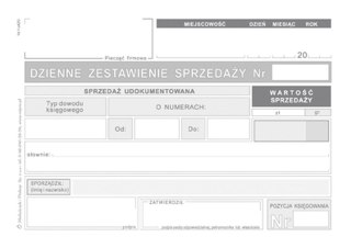 Druk offsetowy dzienne zestawienie sprzedaży A6 50k. Michalczyk i Prokop (K-14)
