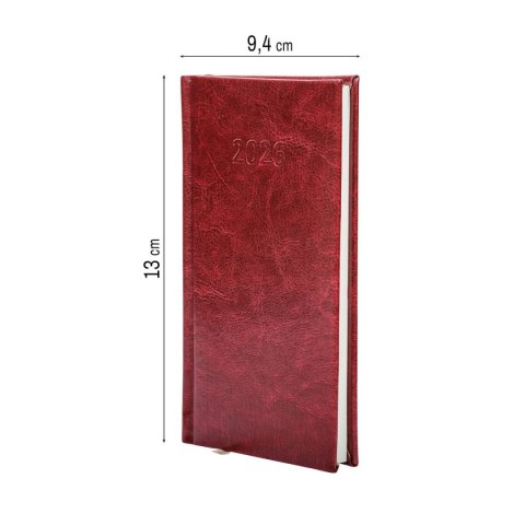 Kalendarz książkowy (terminarz) SLIM 3/4 B6 Press (tygodniowy)