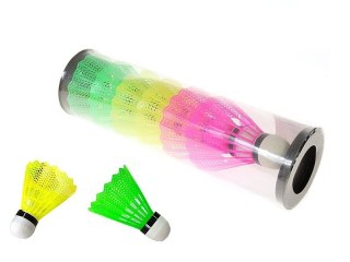 Lotka do badmintona zestaw 6 lotek do badmintona, białe, w tubie Adar (434523)