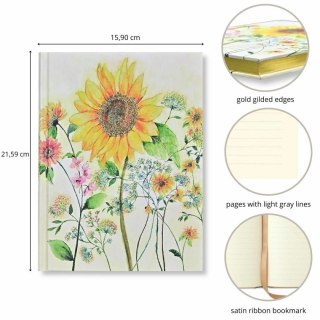 Notes (notatnik) Szyty Słonecznik Akwarela Peter Pauper Press