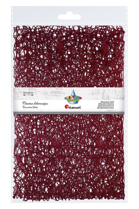 Ozdoba materiałowa Craft-Fun Series siatka koronkowa ciemnoczerwona Titanum (25CR0331-19)