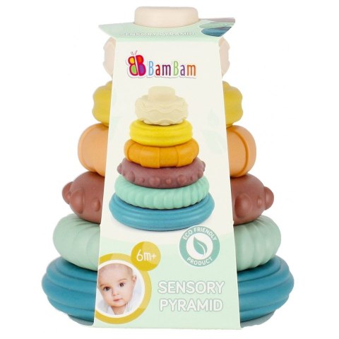 Układanka piramidka pastelowa Bam Bam (500692)