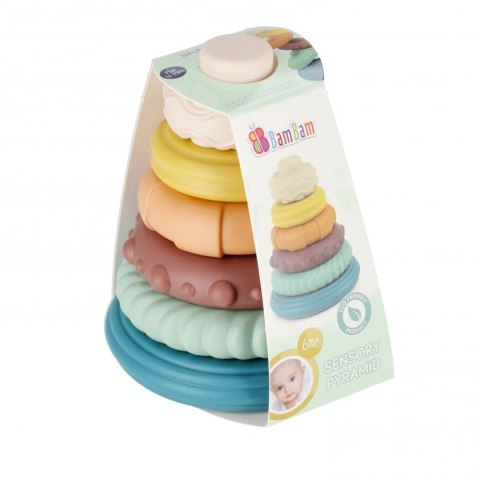 Układanka piramidka pastelowa Bam Bam (500692)