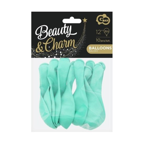 Balon gumowy Beauty&Charm makaronowe zielone 10szt. zielony 12cal Godan (CB-1KZI)