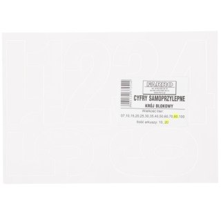 Cyfry samoprzylepne białe Farro