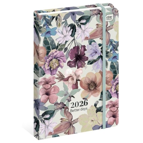 Kalendarz książkowy (terminarz) mat+uv FLOWERS B6 Interdruk (192 strony)