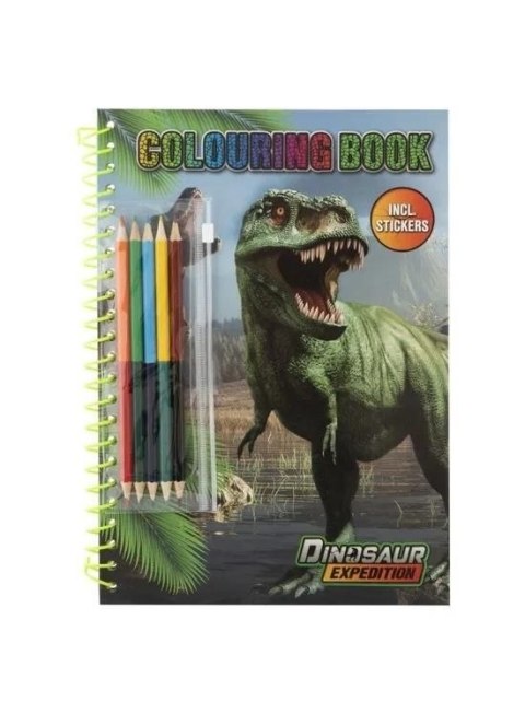 Kolorowanka Dinozaur + kredki Antella