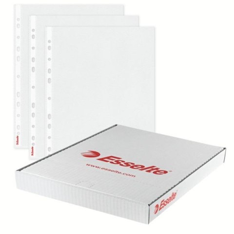 Koszulki na dokumenty krystaliczne A4 kolor: przezroczysty typu U 55 mic. Esselte (56066)