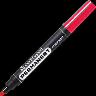 Marker permanentny wkład czerwony 2,5mm okrągła końcówka Centropen (8566)