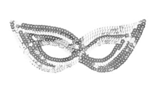 Maska cekinowa srebrna Arpex (KM81107)