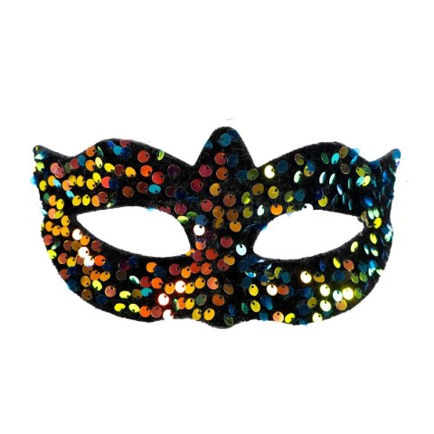 Maska wenecka z cekinami - jasna Arpex (KM2578J-2592)