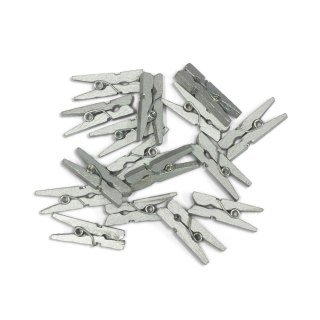 Ozdoba drewniana klamerki srebrne 25mm Galeria Papieru (253032)