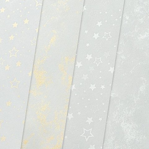 Papier ozdobny (wizytówkowy) Blask Gwiazd A4 mix 200g Galeria Papieru (208928)