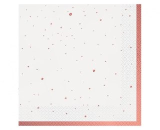 Serwetki Celebrate (różowo-złote), certyfikat FSC białe papier [mm:] 330x330 Godan (PW-SCRZ)