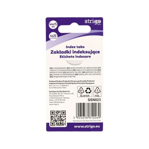 Zakładki indeksujące pieski 44x15mm x4bl 5905658810269 80k [mm:] 44x15 Strigo (SSN023)