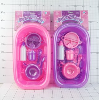 Zestaw akcesoriów dla lalek wanienka z akcesoriami Dromader (130-843140)