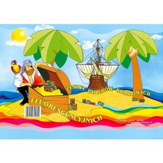 Zeszyt papierów kolorowych fluo A4 10k Protos