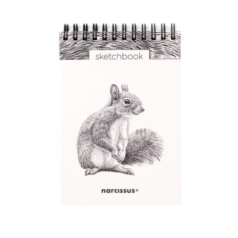 Blok artystyczny szkicownik wiewiórka A6 120g 60k Narcissus