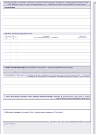 Druk offsetowy Kwestionariusz osobowy dla osoby ubiegającej się o zatrudnienie A4 40k. Michalczyk i Prokop (504-B1)