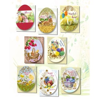 Kartka składana Wielkanoc Jajko Wzory świeckie B6 Top Graphic (BWJ)