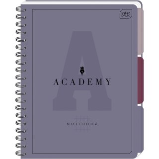 Kołozeszyt (kołonotatnik) ACADEMY A4 100 # PP A4 100k. 90g krata Interdruk (z przekładkami)