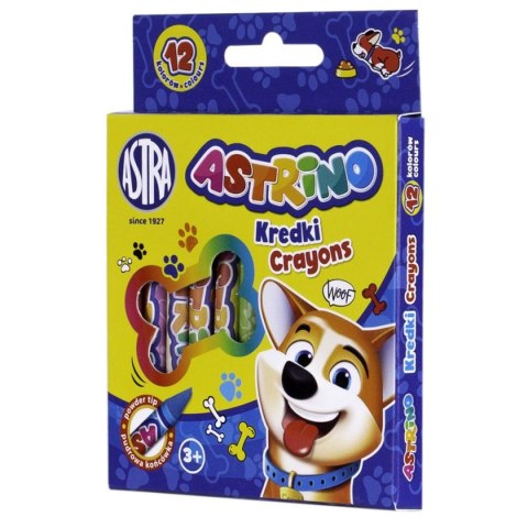 Kredki świecowe GRAFIONOWE 12 kol. Astrino (316121001)
