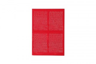 Litery samoprzylepne czerwony Farro