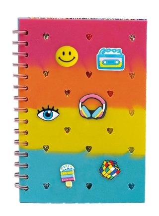Notes (notatnik) z wpinkami multikolor A5 80k. krata Stnux (STN9094)