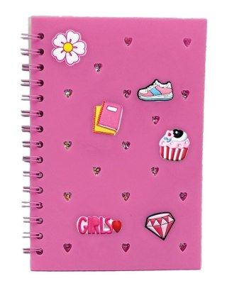 Notes (notatnik) z wpinkami różowy A5 80k. krata Stnux (STN9100)