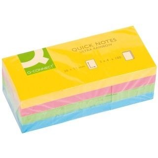 Notes samoprzylepny (karteczki) mix 100k [mm:] 38x51 Q-Connect (KF02516)