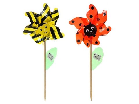 Wiatrak śred.21cm, z drewnianym trzonkiem dł.40cm Adar (617070)