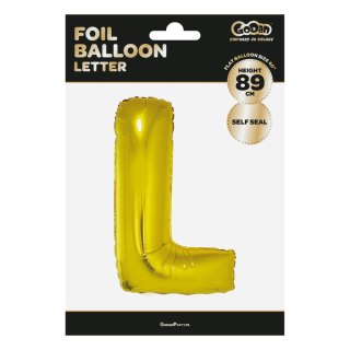 Balon foliowy litera L złota 89cm Godan