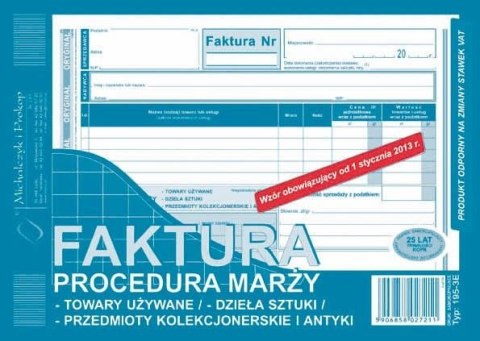 Druk samokopiujący Faktura procedura marży A5 80k. Michalczyk i Prokop (195-3E)