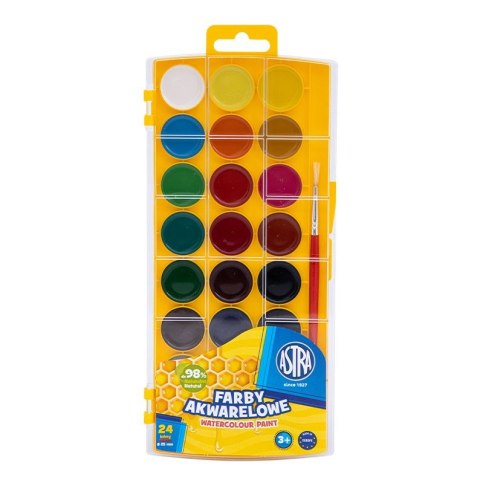 Farby akwarelowe z eurozawieszką 24 kolor. Astra (302023001)