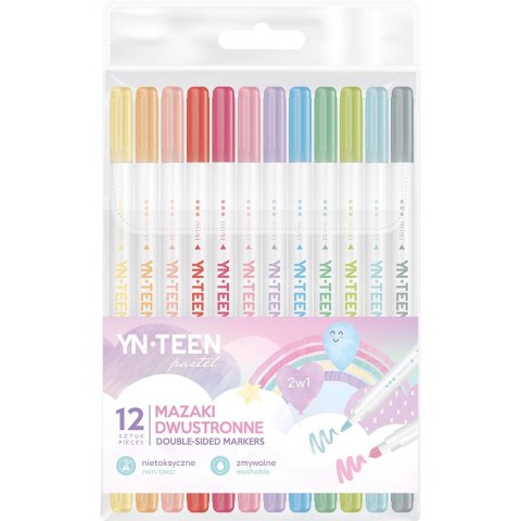 Flamaster Pastel mazaki dwustronne 12 kol 5902277316264 12 kol. Interdruk