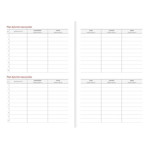 Kalendarz nauczyciela książkowy (terminarz) PCV KWIATY bezbarwny A5 Wydawnictwo Wokół Nas (A5TN078B)