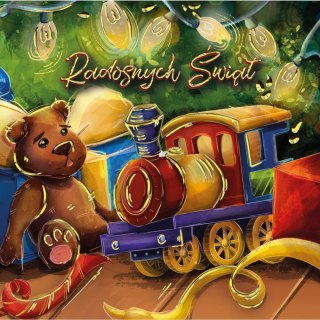 Kartka składana BN KOLEJKA POD CHOINKA kw Henry (5907465667029)