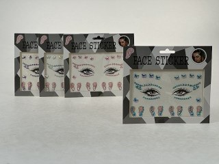 Naklejana biżuteria do zdobienia twarzy, diamenciki Adar (609617)