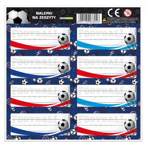 Naklejka na zeszyt Piłka [mm:] 160x160 Derform (NNZPI)
