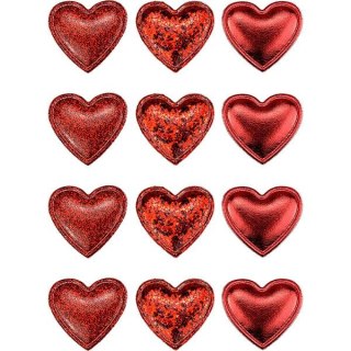 Ozdoba materiałowa Craft-Fun Series samoprzylepna Czerwone serduszka Titanum (BJ25042711)