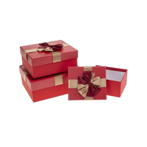 Pudełko na prezent Rozette (PUG-25158-PR red set 3 pcs)