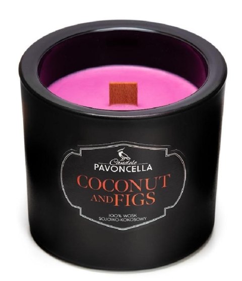 Świeczka ozdobna Coconut and Figs czarna 170g Pavoncella (5905711530417)