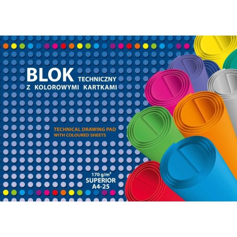 Blok techniczny superior A4 170g 25k Kreska