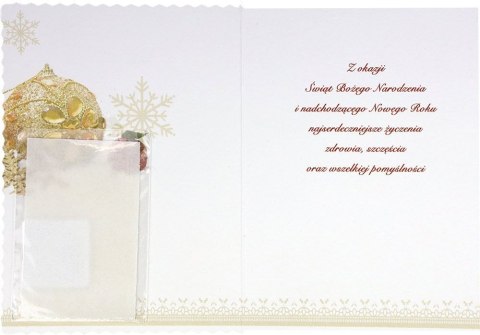 Kartka składana BN z opłatniem B6 Top Graphic (brokat)