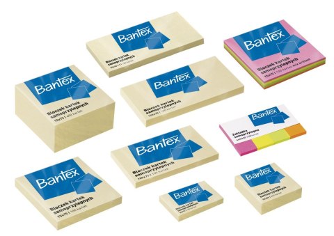 Notes samoprzylepny (karteczki) mix 100k [mm:] 75x75 Bantex (400086389)